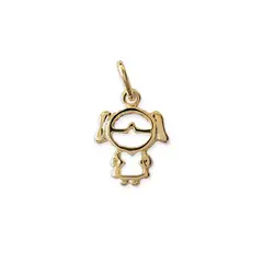 ANDREA COGGIOLA JOYAS - Colgante Niña Pequeño Enchapado Oro 18K