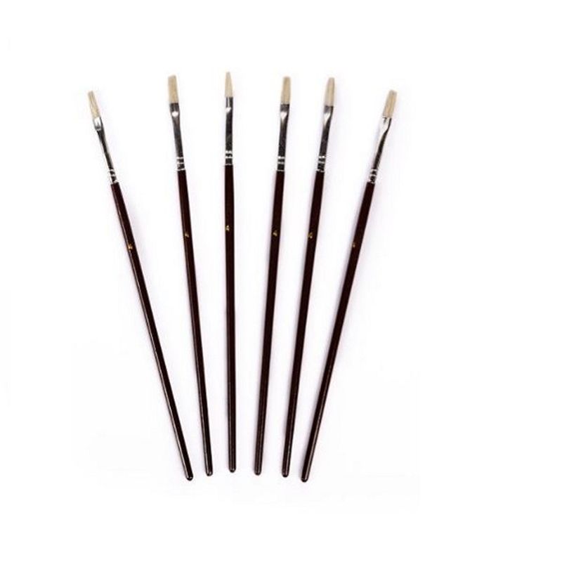 SEIGARD - Set de 6 Pinceles Espatulado N°4 A10003-B Color Café
