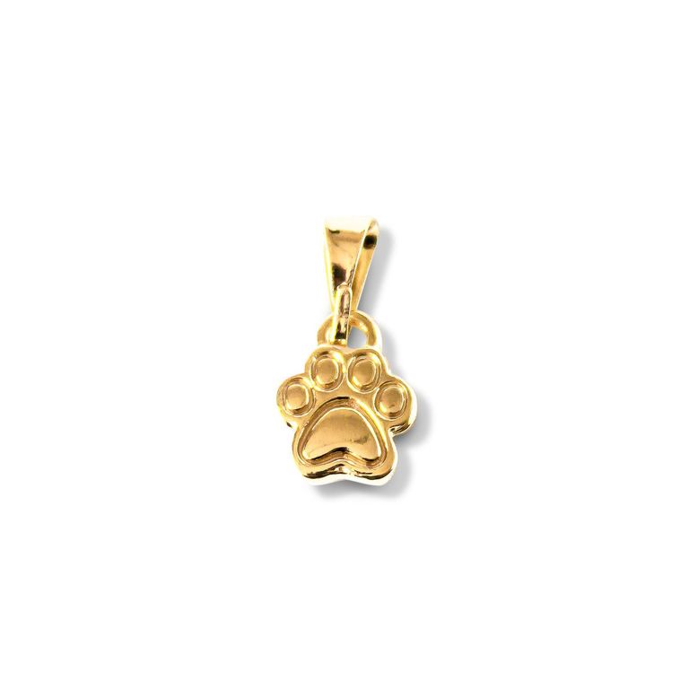 Colgante Huella Perro Enchapado Oro 18K Dorado TALLA UNICA