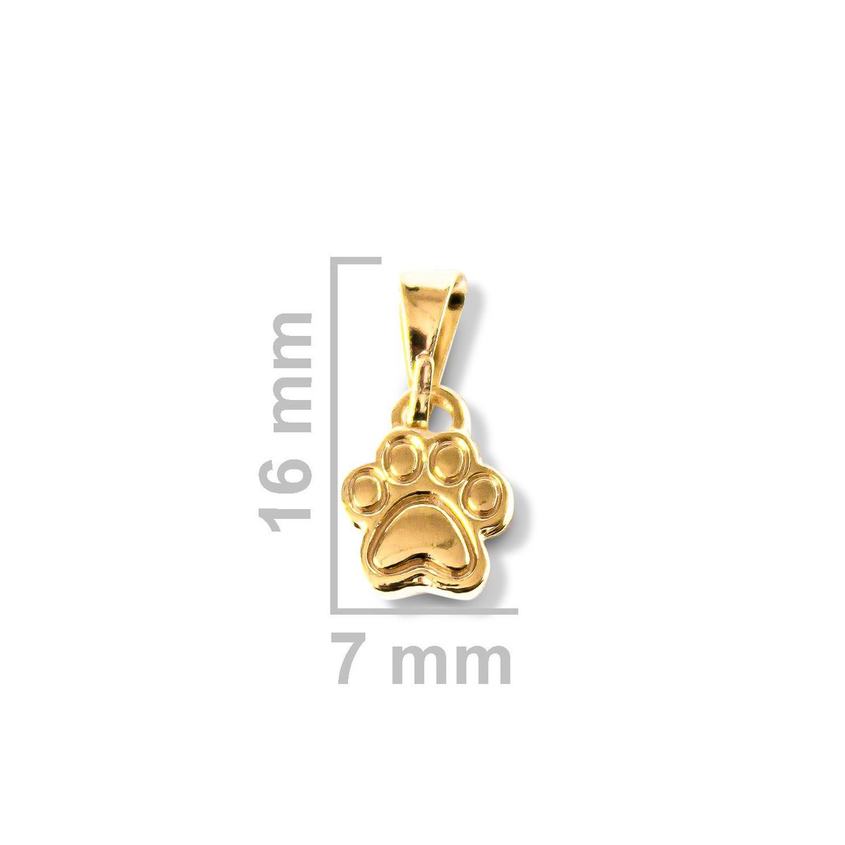 ANDREA COGGIOLA JOYAS - Colgante Huella Perro Enchapado Oro 18K