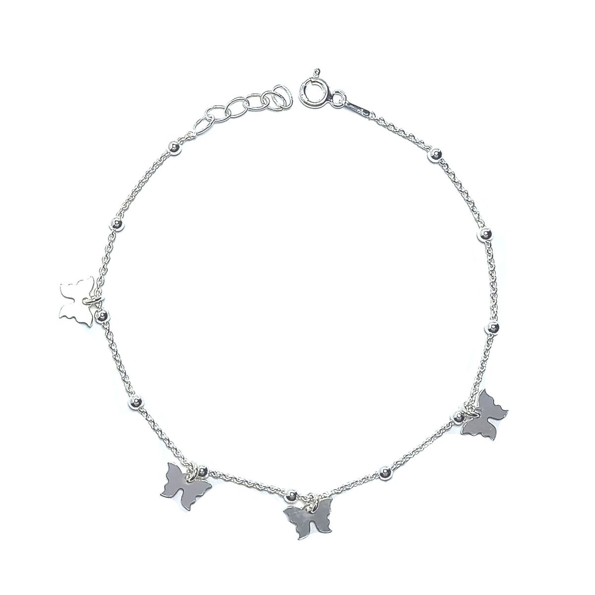 COGGIOLA - Pulsera Mariposas Bolitas Plata Fina 925