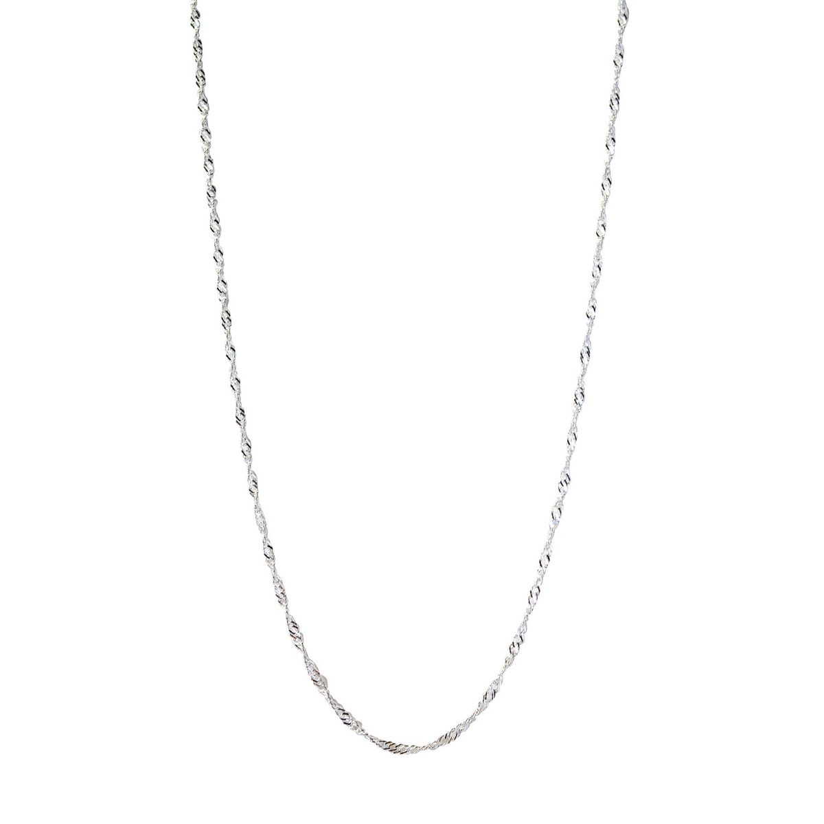 COGGIOLA - Cadena Plata Singapur 60cm Plata Fina 925