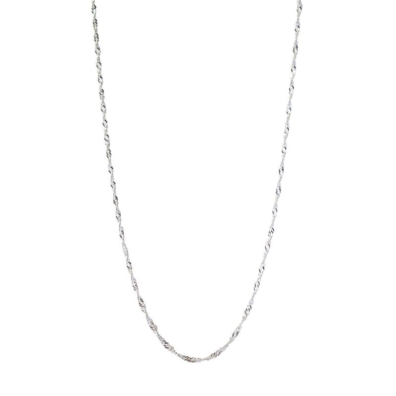 ANDREA COGGIOLA JOYAS - Cadena Plata Singapur 60cm Plata Fina 925