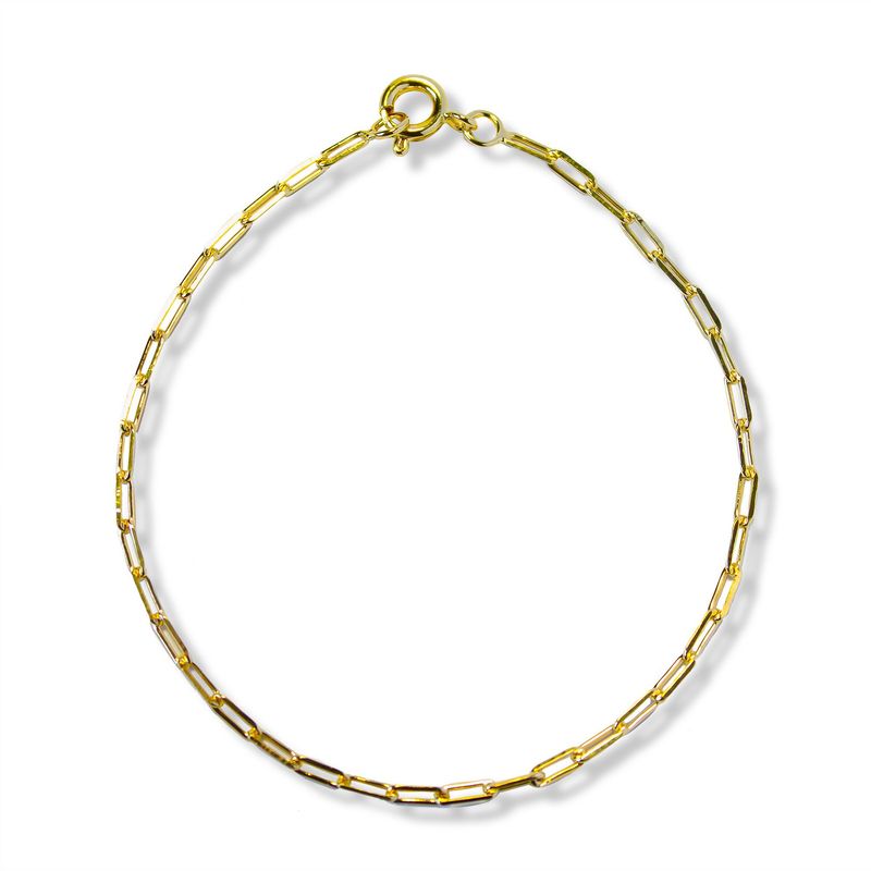 ANDREA COGGIOLA JOYAS - Pulsera Eslabón Alargado Enchapado Oro 18K