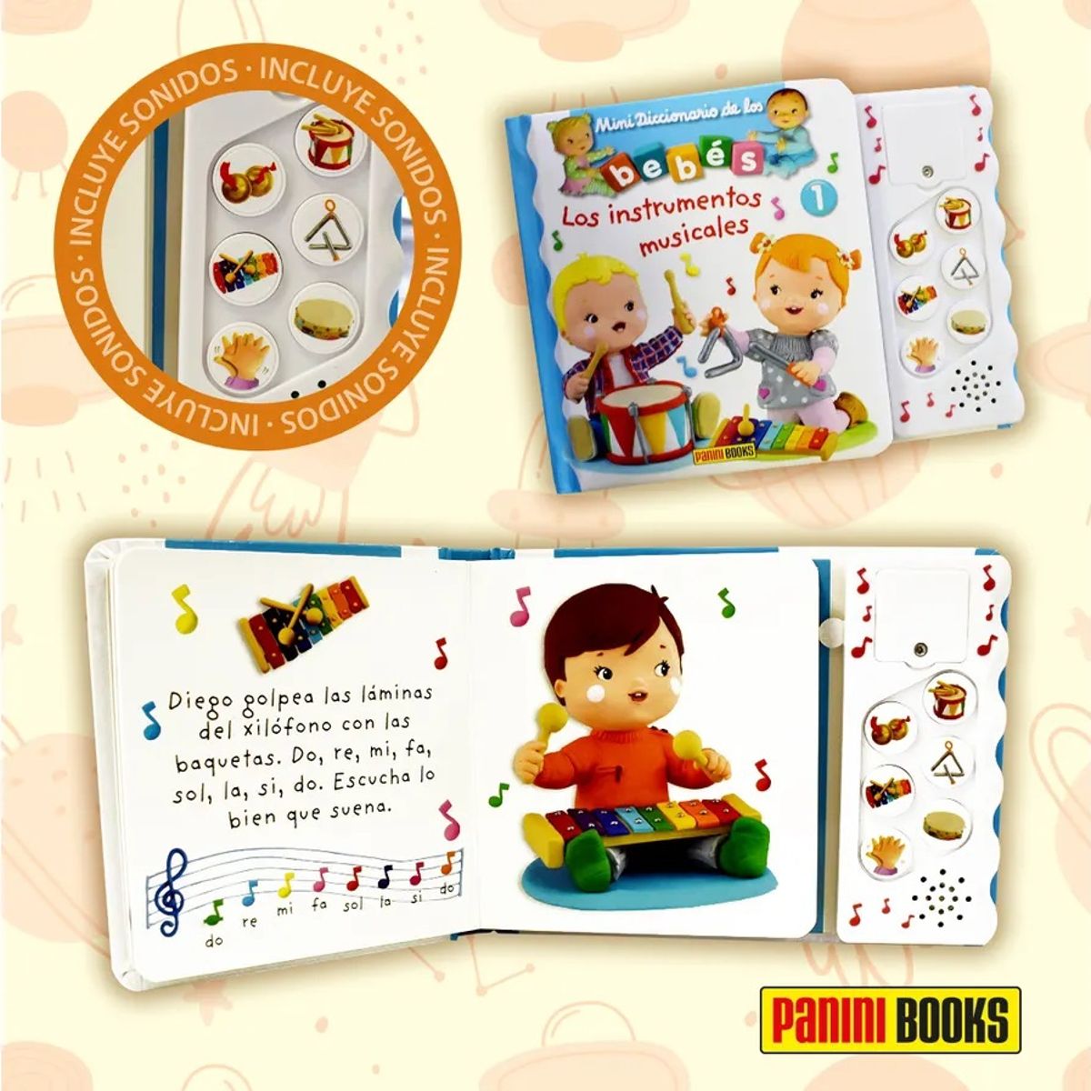 PANINI - Mini Diccionario Bebe Sonoro Instrumentos Musicales