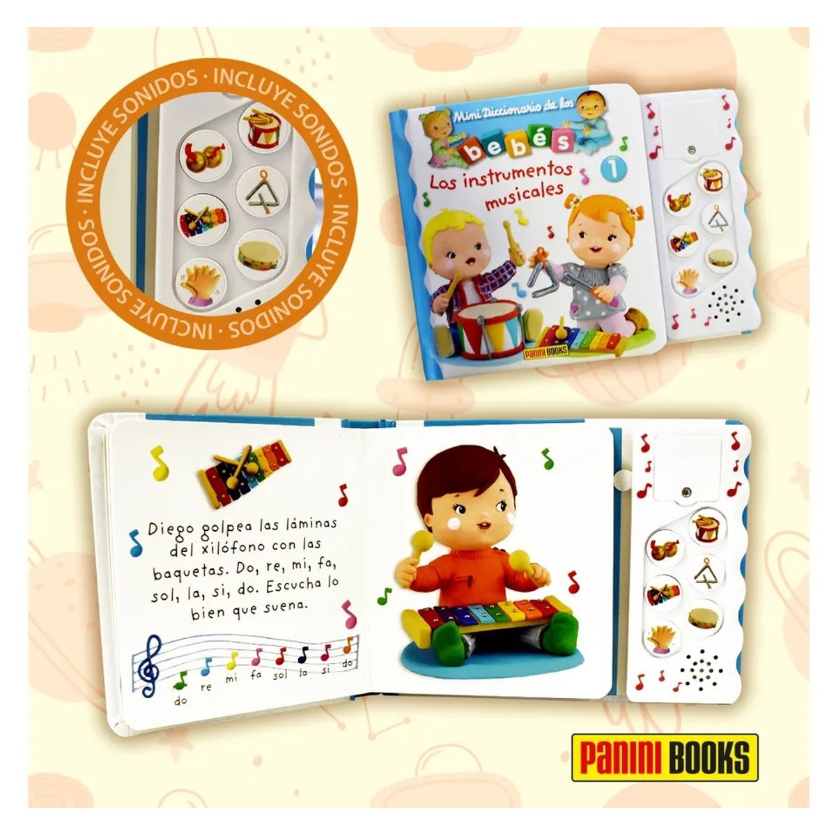 PANINI - Mini Diccionario Bebe Sonoro Instrumentos Musicales