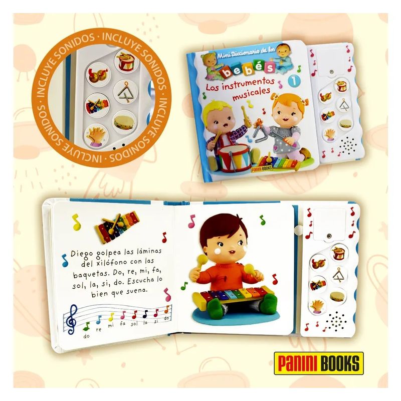 PANINI - Mini Diccionario Bebe Sonoro Instrumentos Musicales