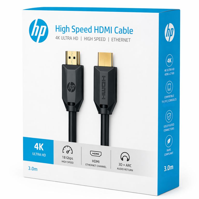 HP Cable HDMI 2.0 4K High Speed 18 Gbps 3 Metros DHC-H001