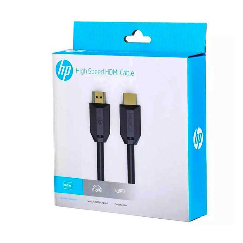 HP - Cable HDMI 2.0 HP 4K High Speed 18 Gbps 3 Metros DHC-H001 - Negro