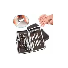 ESHOPANGIE - Estuche 12 Pcs Manicure Pedicure Acero Inoxidable