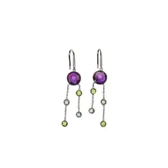 ALYN B JOYAS - Aros Plata Amatista Peridoto Topacio Azul