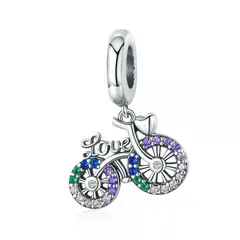 GENERICO - Charm bicicleta para pulsera plata 925