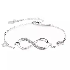 GENERICO - Pulsera infinito juvenil plata 925 mujer regalo