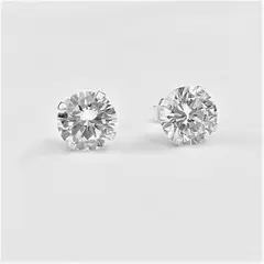 AMKALE - Aros Plata Circon 10mm Apegado