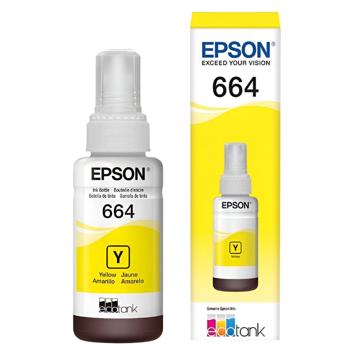 EPSON - Tinta Epson 664 Original Amarillo 70Ml Premium Edition - Amarillo