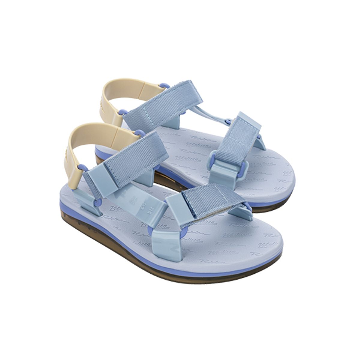 MELISSA - Sandalia Papete Rider Azul Amarillo Melissa