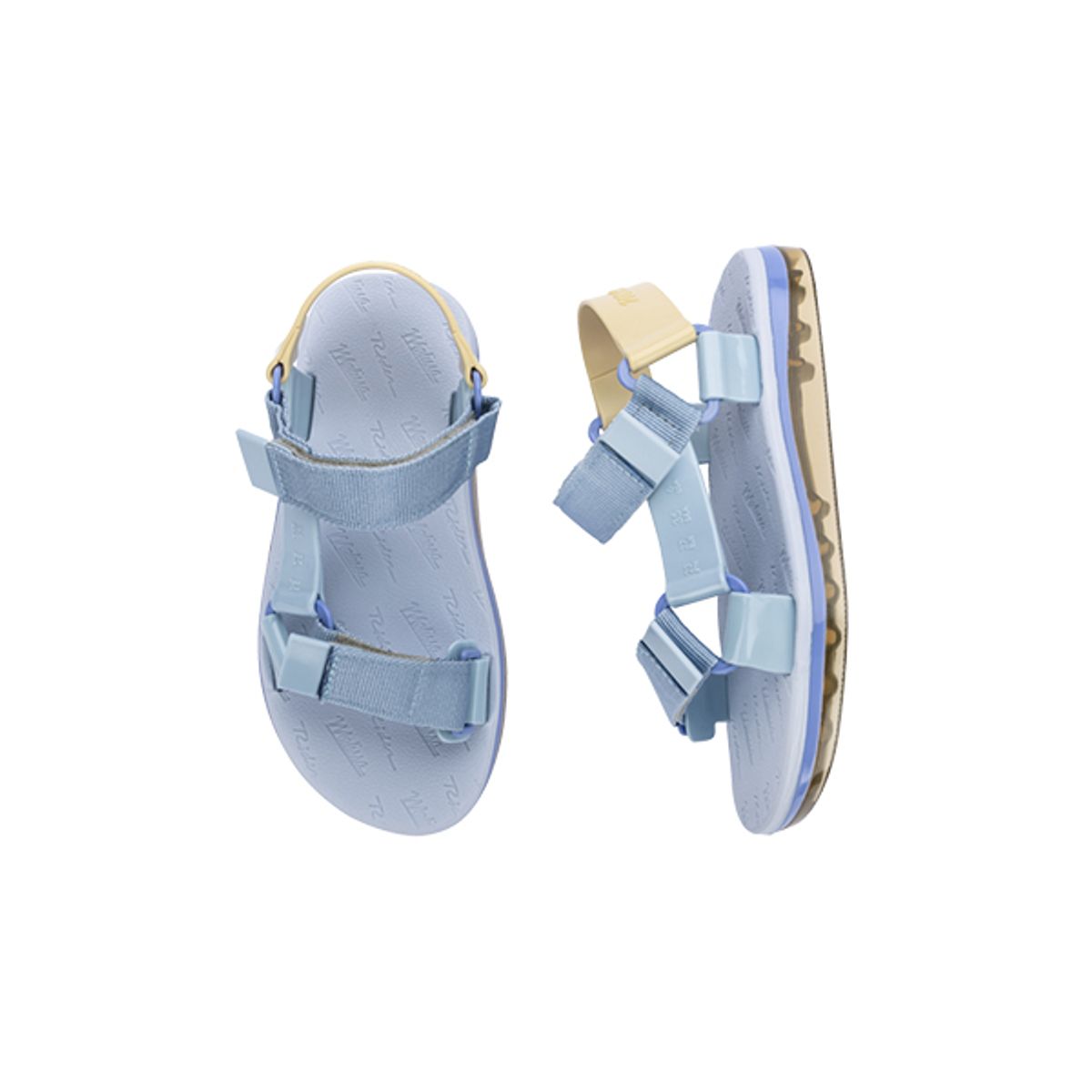 MELISSA - Sandalia Papete Rider Azul Amarillo Melissa