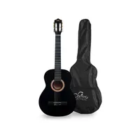 Guitarra Acústica Clásica 30 Para Niños Negra Con Funda.