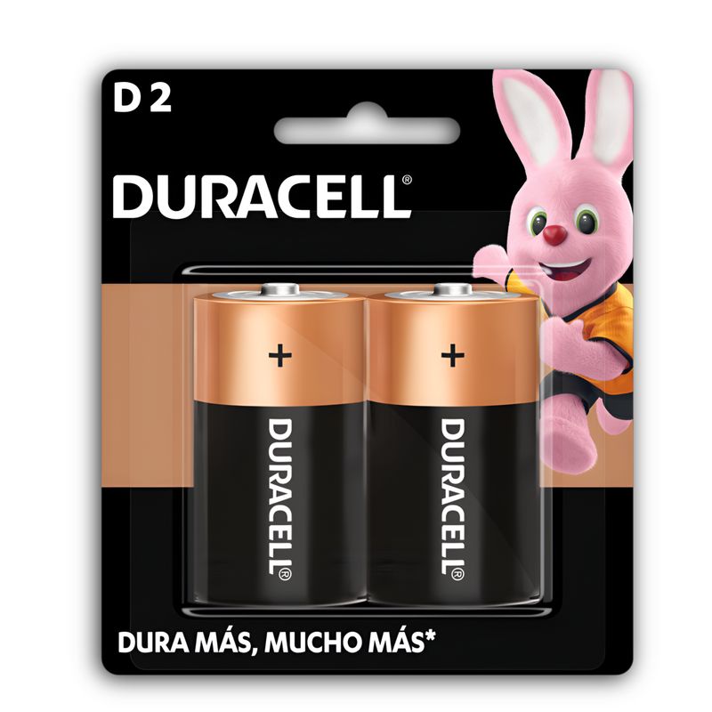 DURACELL - Pila Duracell D Alcalina Extra Duración - Negro
