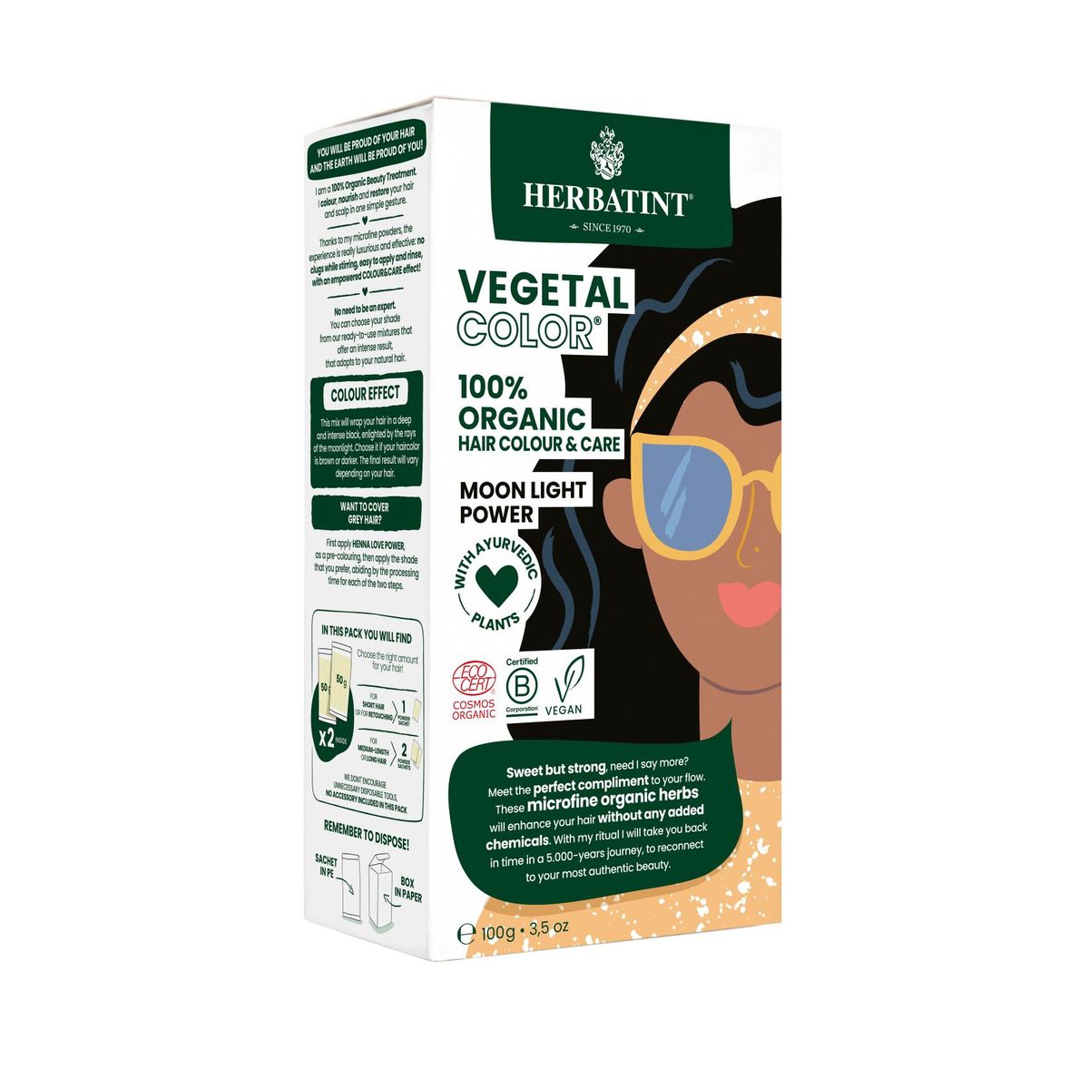 HERBATINT - Tratamiento de Nutrición con Color -  Revive Tono Negro