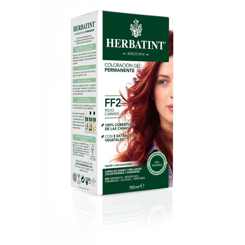 HERBATINT - Tintura Permanente FF2 - Rojo Carmesi