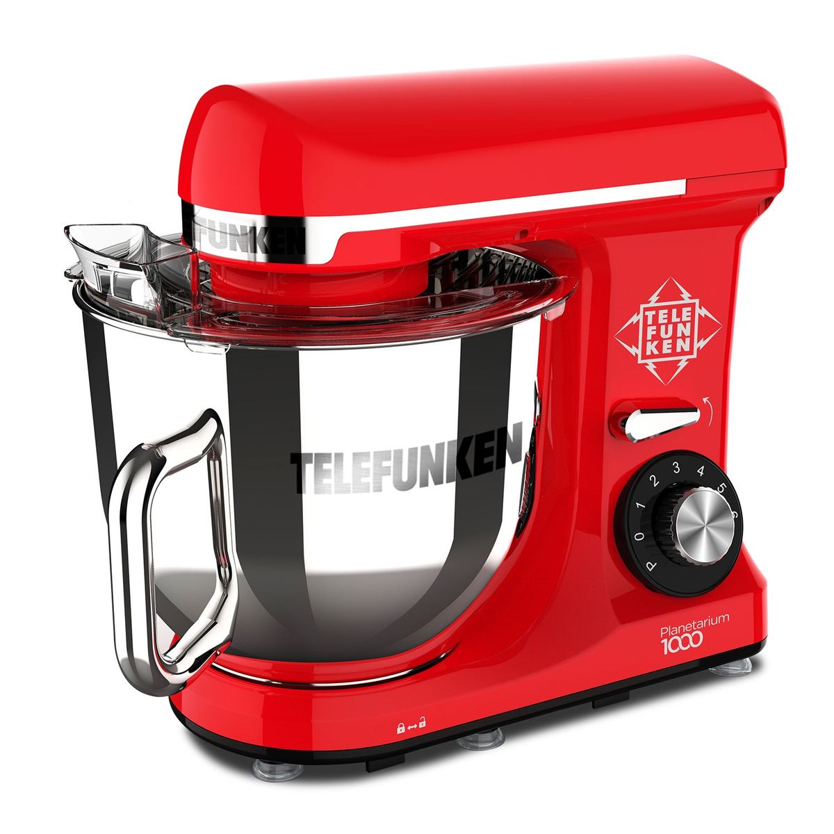 TELEFUNKEN - Batidora de Pedestal Telefunken Planetarium 1000 Roja