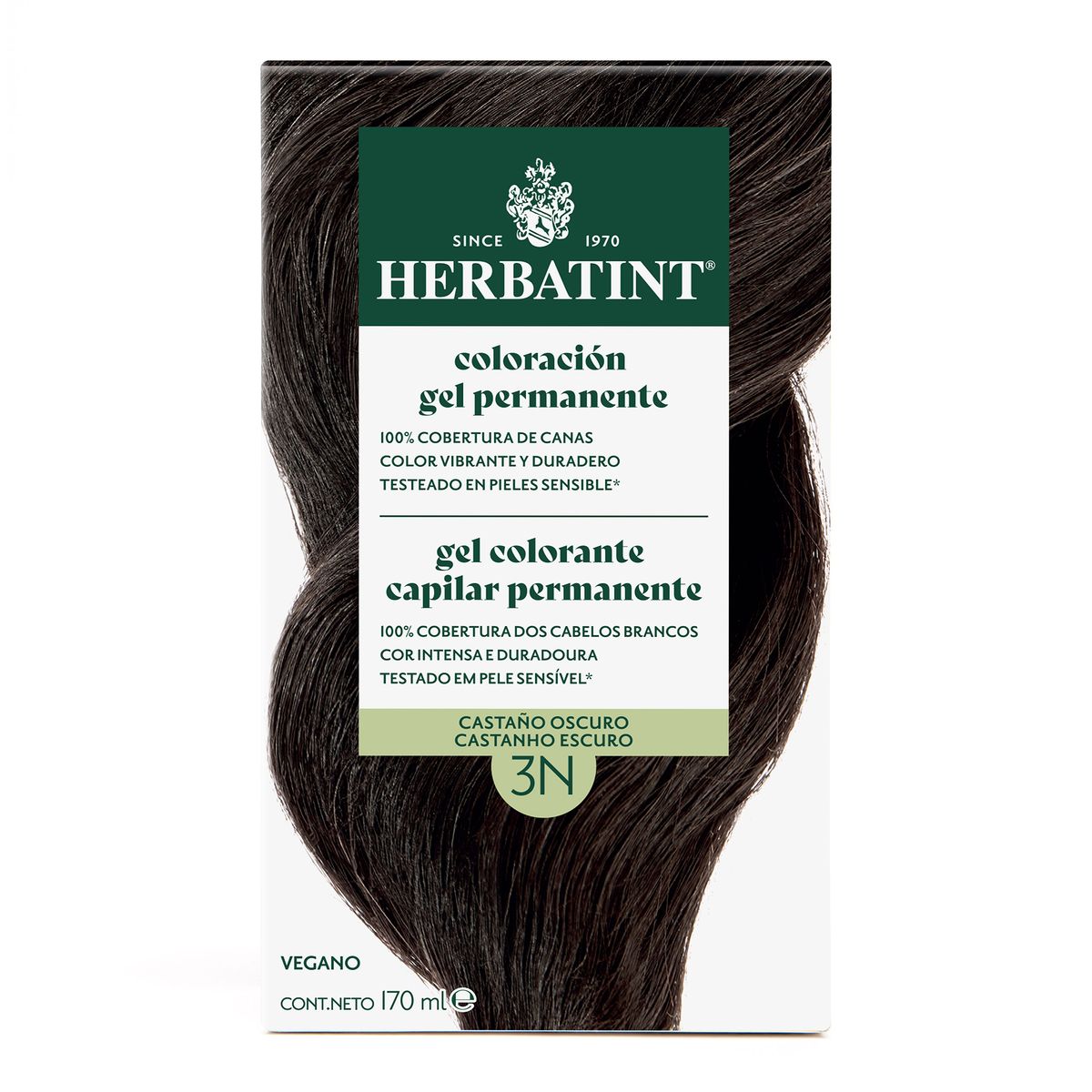 HERBATINT - 3N Castaño Oscuro - Tintura Permanente Natural