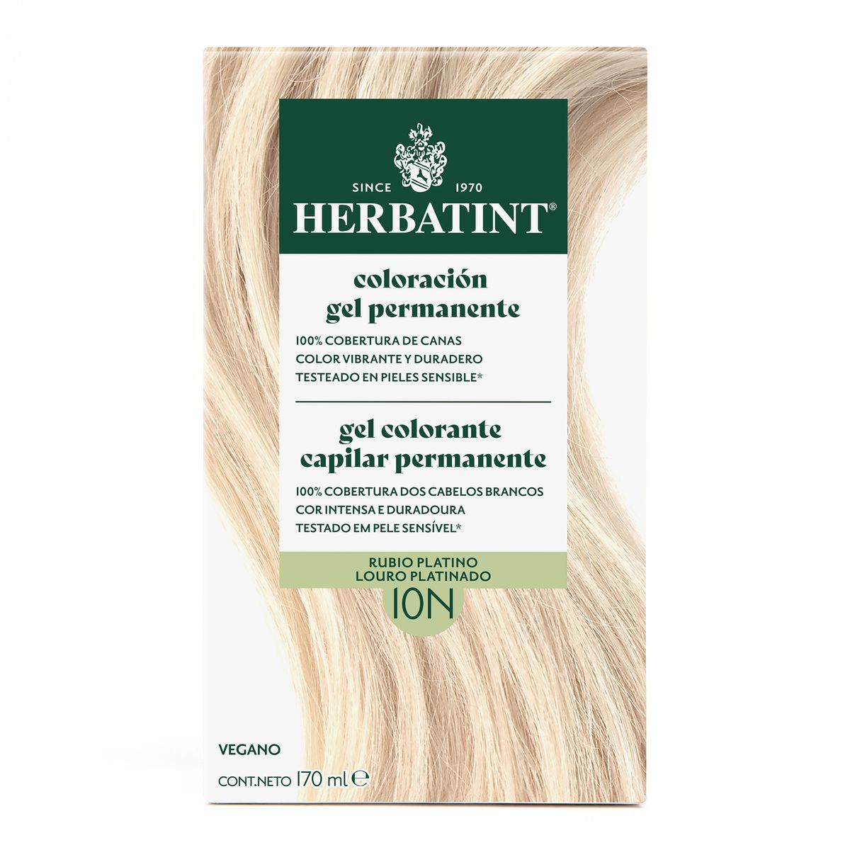 HERBATINT - 10N Rubio Platino - Tintura Permanente Natural