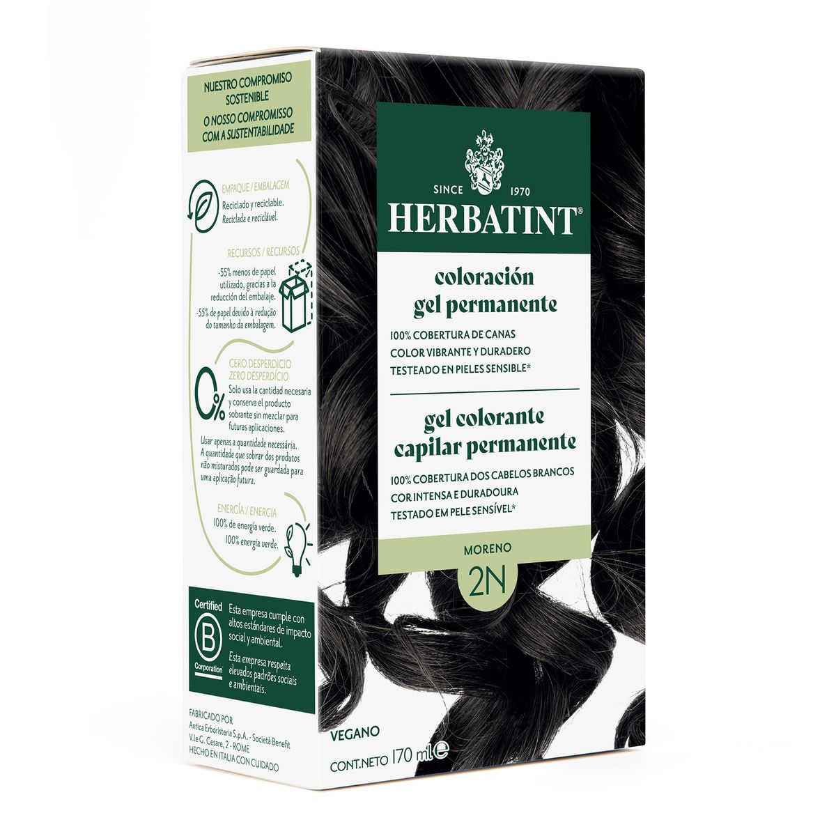 HERBATINT - 2N Moreno - Tintura Permanente Natural
