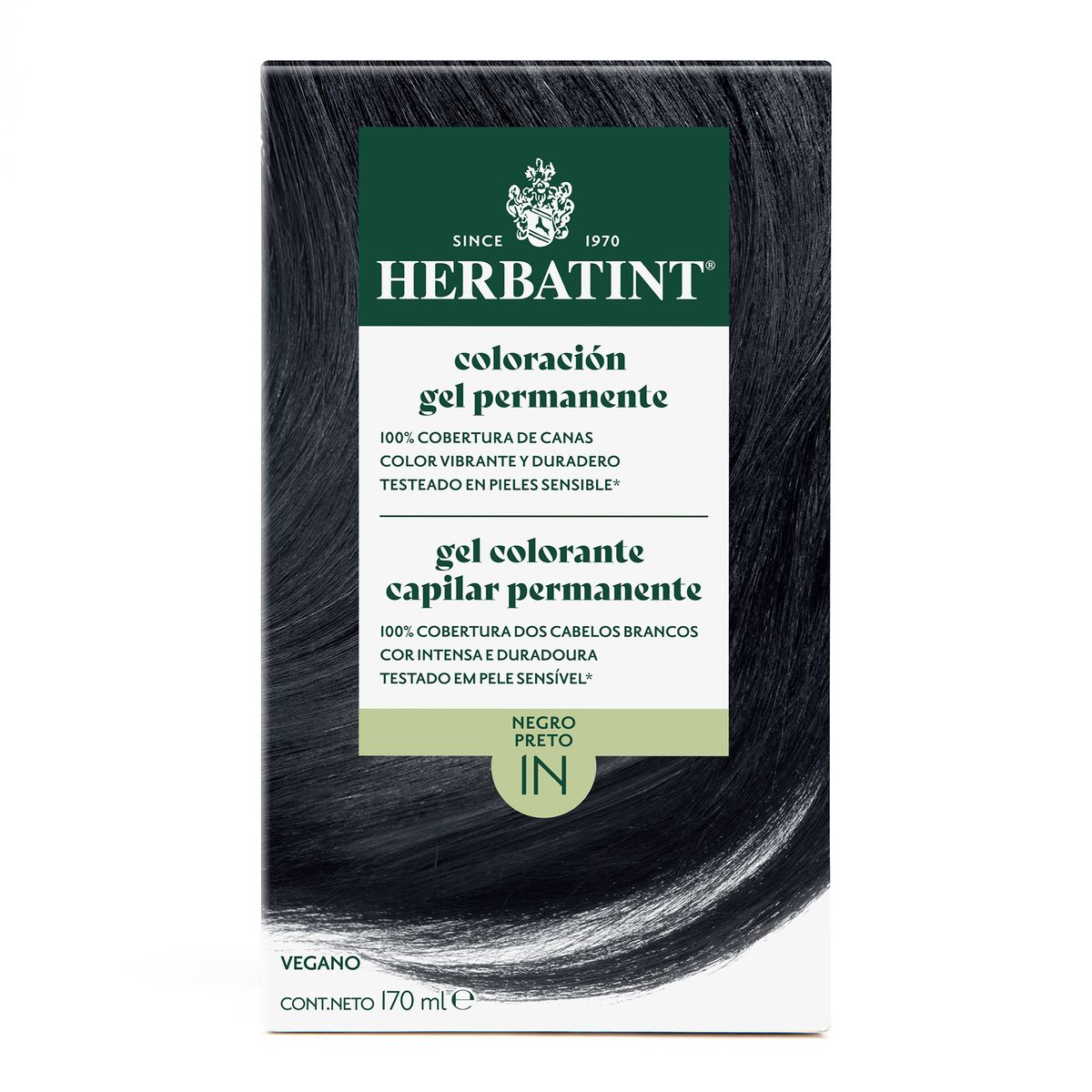 HERBATINT - 1N Negro - Tintura Permanente Natural