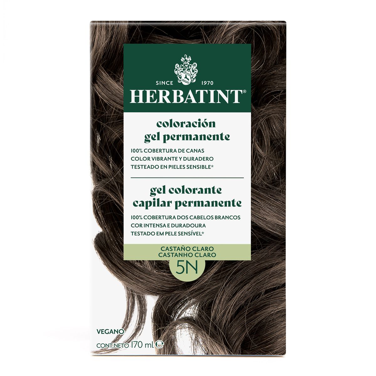 HERBATINT - 5N Castaño Claro Natural - Tintura Permanente Natural