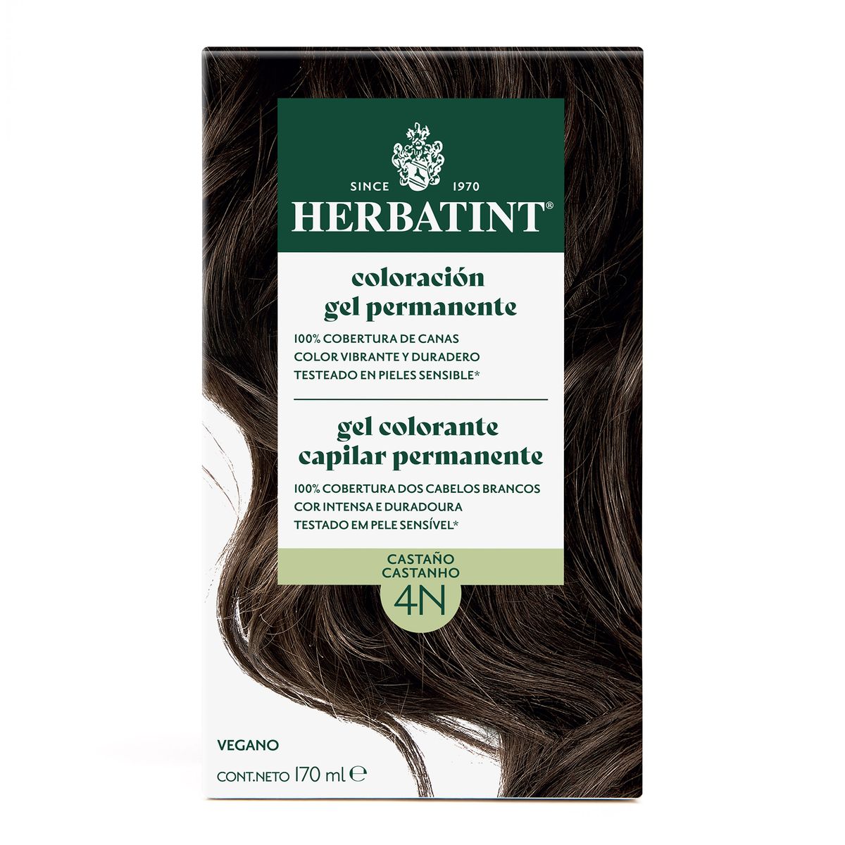 HERBATINT - 4N Castaño Natural - Tintura Permanente Natural
