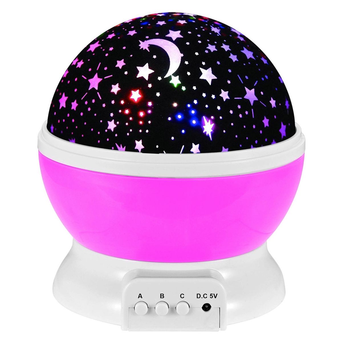 GENERICO - Lampara Proyector de Estrellas Espanta Cuco Rosa