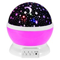 Lampara Proyector de Estrellas Espanta Cuco Rosa