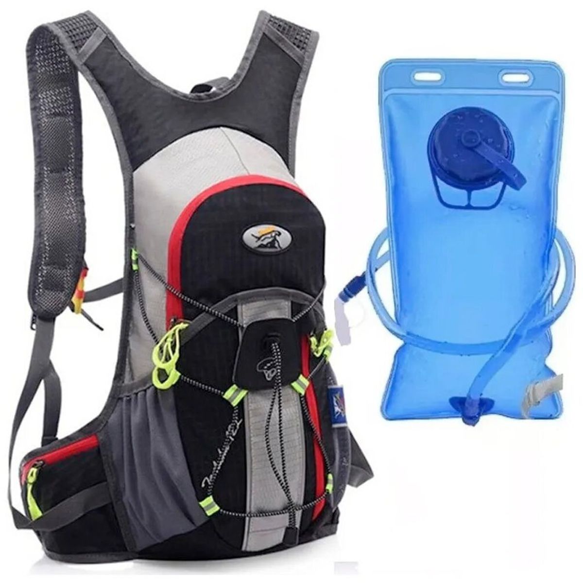GENERICO - Mochila trekking camelback 15 litros negra+bolsa hidratación