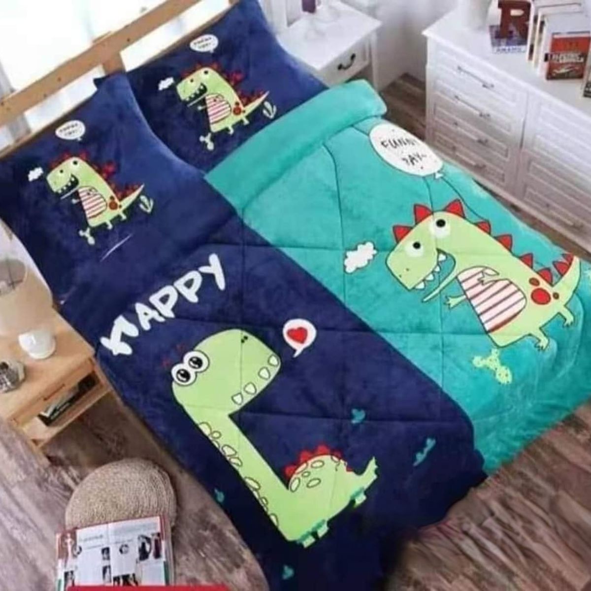 GENERICO - Cobertor Chiporro 1 1/2 Plazas - Happy Dino Niños