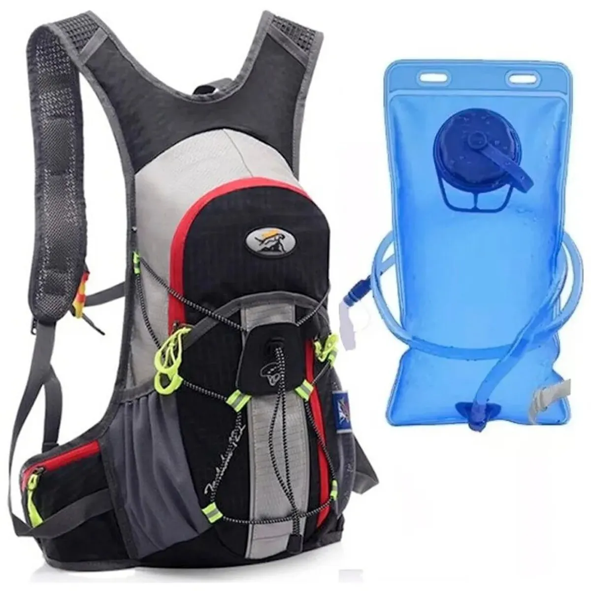 GENERICO - Mochila trekking camelback 15 litros negra+bolsa hidratación