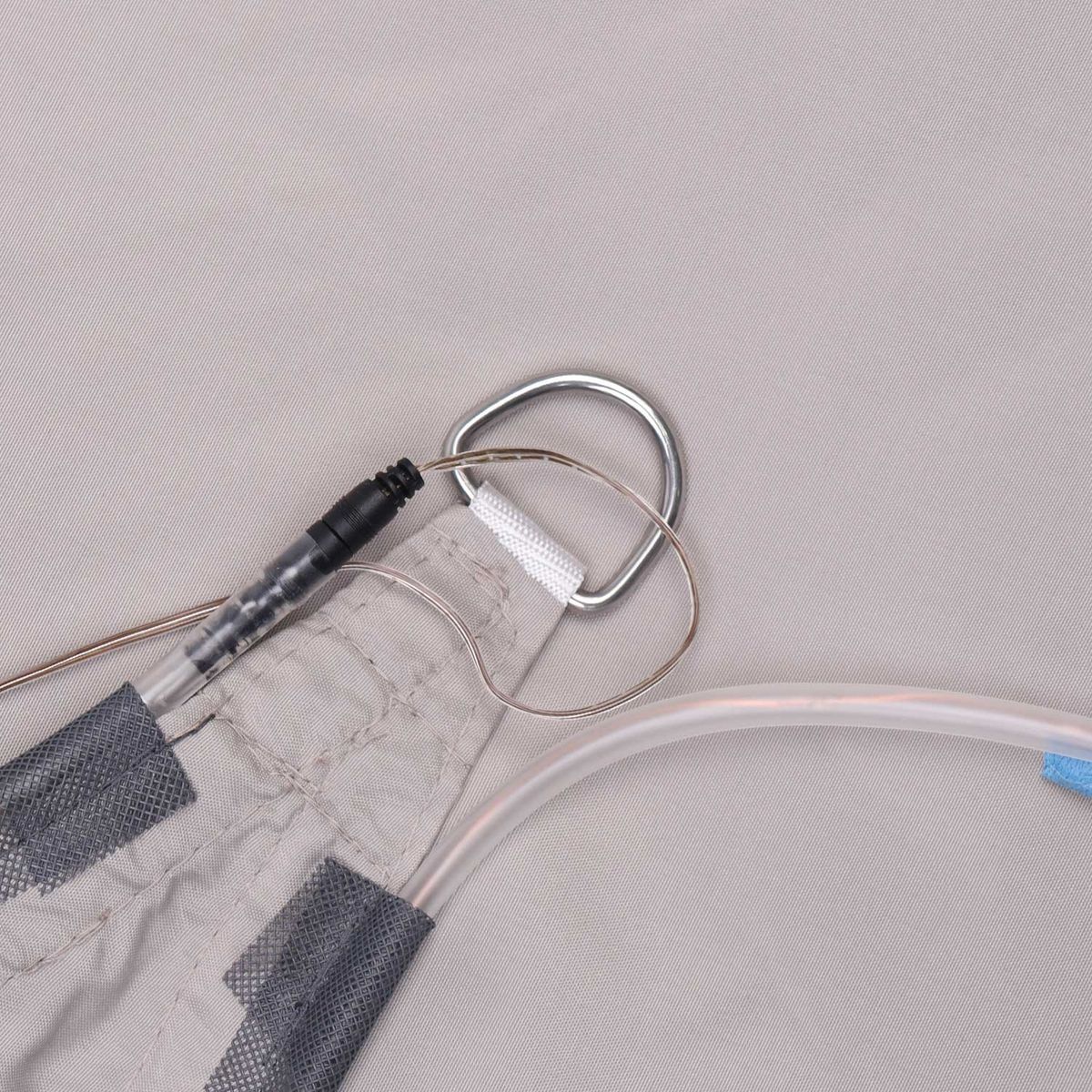 SOMBRATEC - Vela sombreadora Led Borde,gris claro, triangular 3,6 x lado