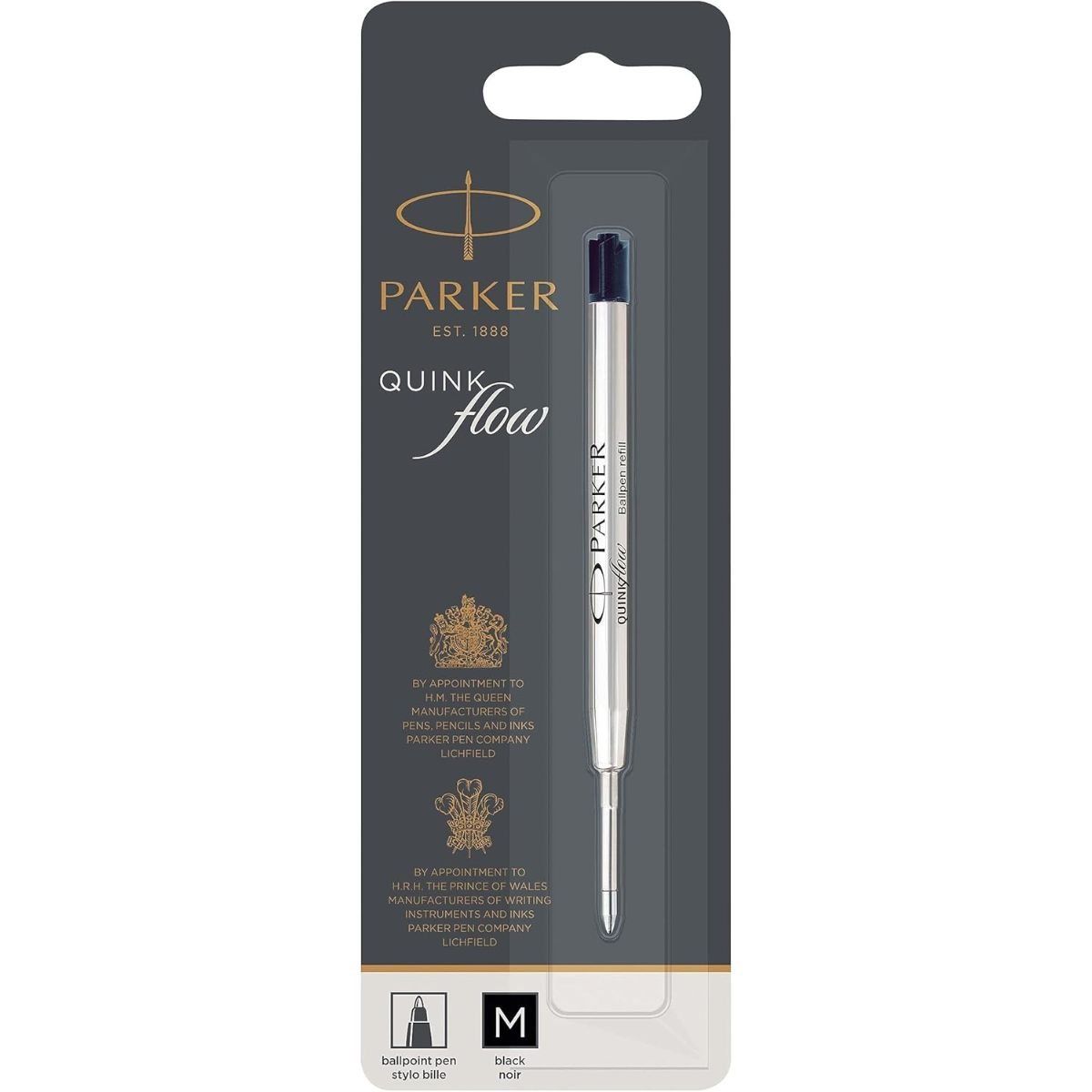 PARKER - Repuesto De Bolígrafo Quinkflow Negro 1.0 Parker