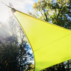 SOMBRATEC - Vela sombra, led borde, triangular 3,6 x lado, verde limón.