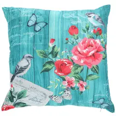 SUEÑO BLANCO - COJIN BUCOLITOS PAJAROS FONDO VERDE 45X45 CM