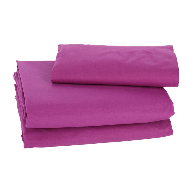 SUEÑO BLANCO - JUEGO DE SABANAS LISO  2½ PLAZA MORADO