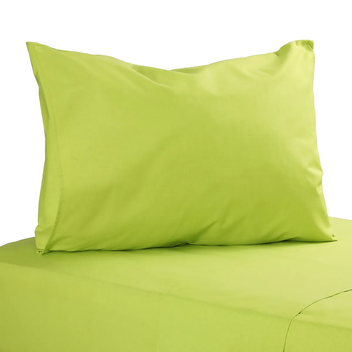 SUEÑO BLANCO - JUEGO DE SABANAS  LISO SINGLE VERDE PISTACHO