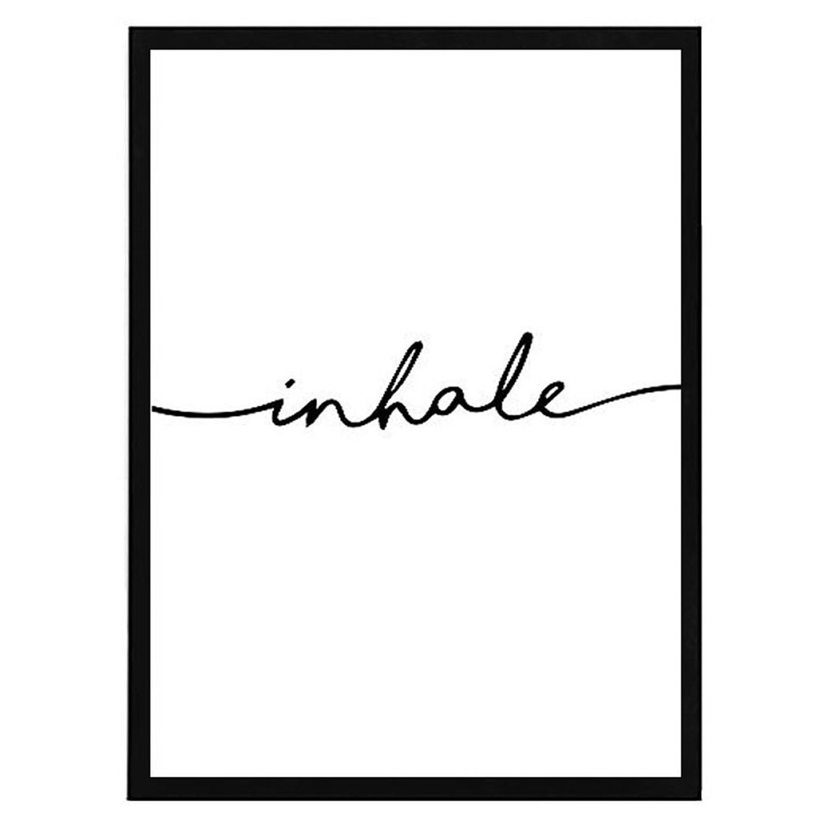 PAPEL ILUSTRADO - Set 2 Cuadros Inhale-Exhale Negro 30X40