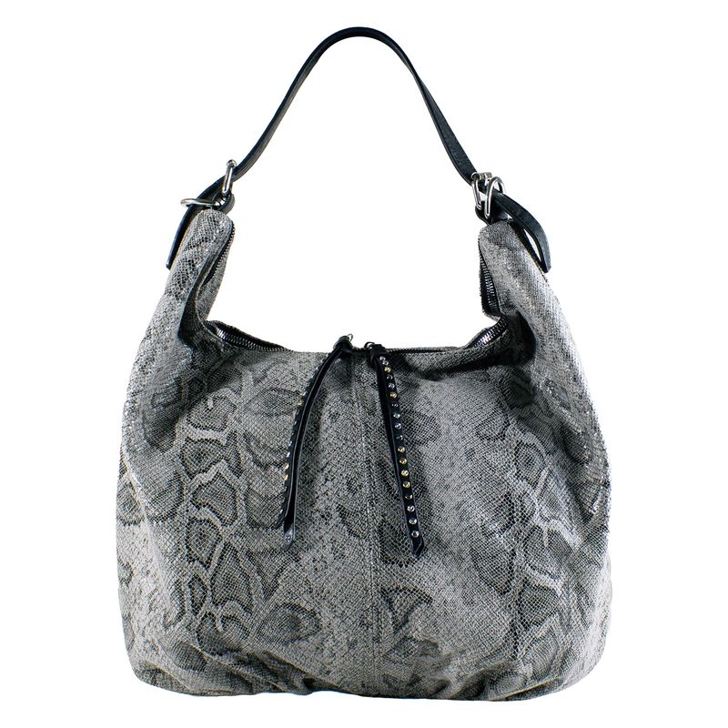 MAILEA - Cartera ecocuero bote piton para mujer taupe
