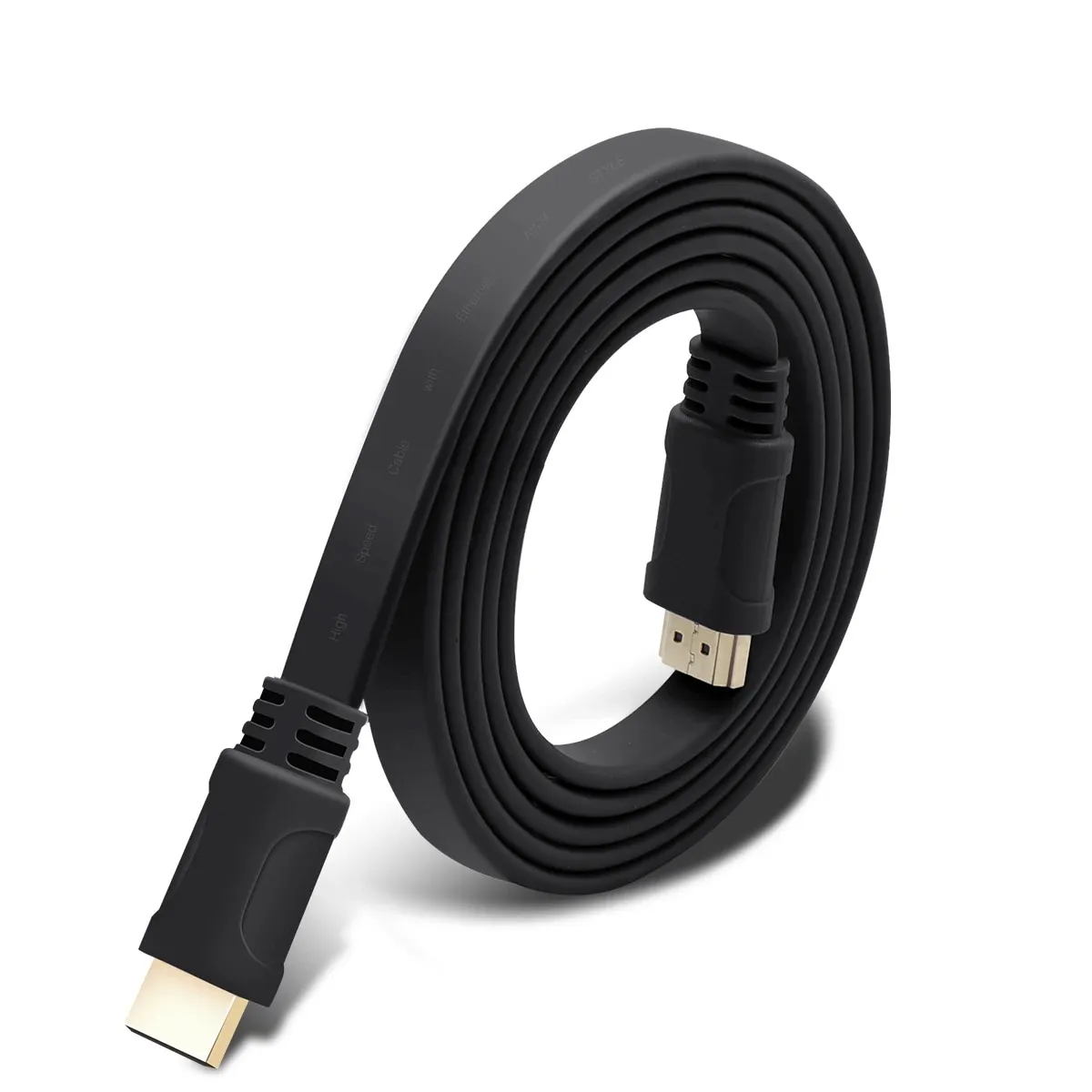 DBLUE - Cable HDMI Plano de 3 Metros con Compatibilidad 4K/FHD FT30 - Negro.