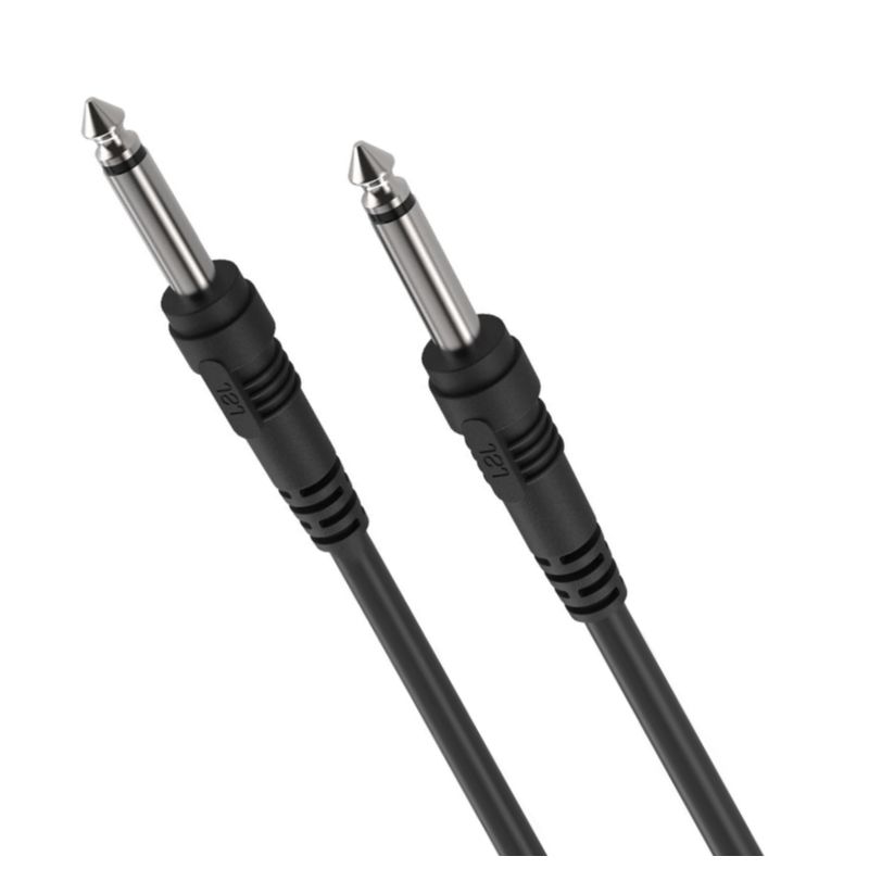 DBLUE - Cable De Audio 1x1 de 6.3mm a 6.3mm Macho de 3 Metros GC163 - Negro