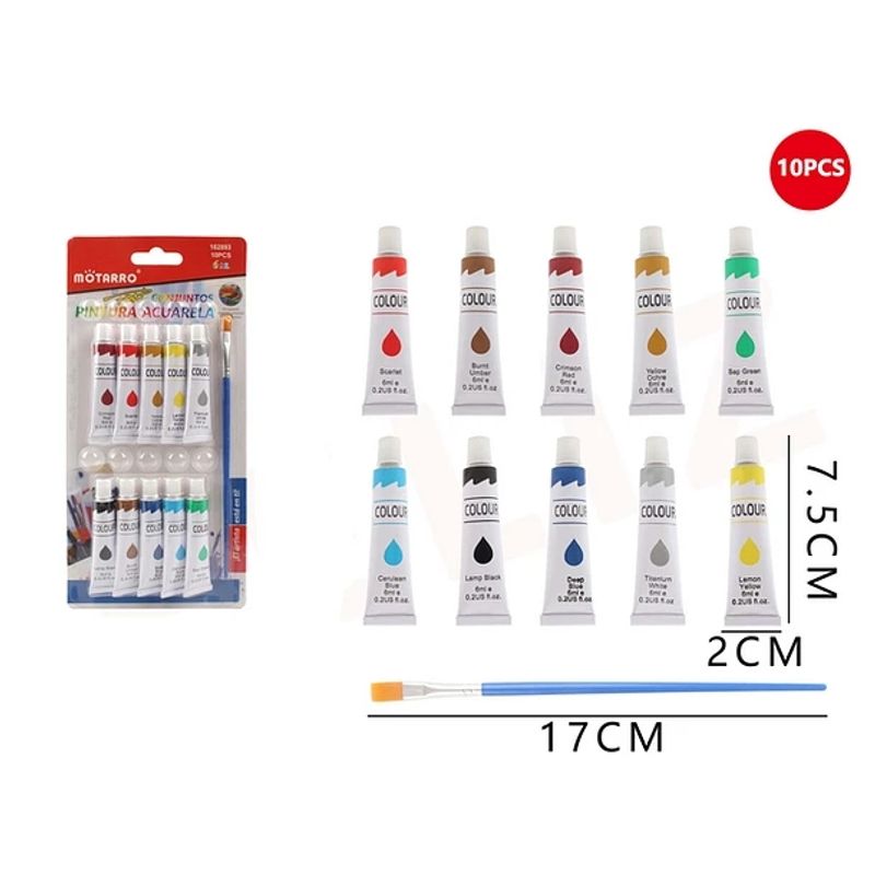 GENERICO - Set pintura acrilica 10 colores