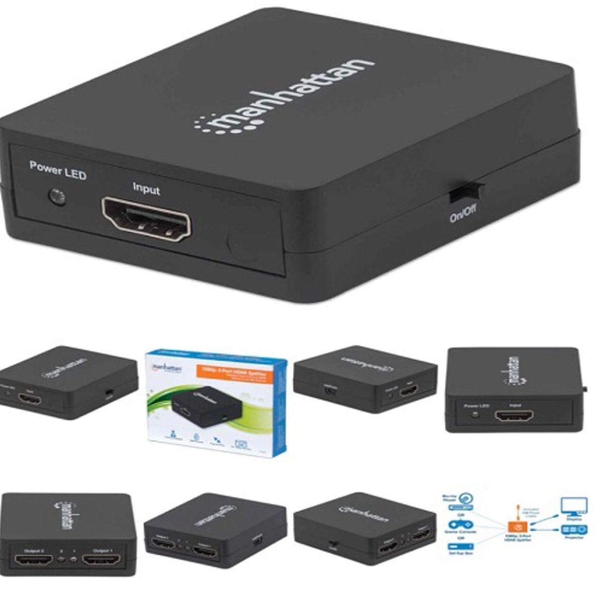 MANHATTAN - Video Splitter HDMI de 2 puertos, 1080p Manhattan 207652