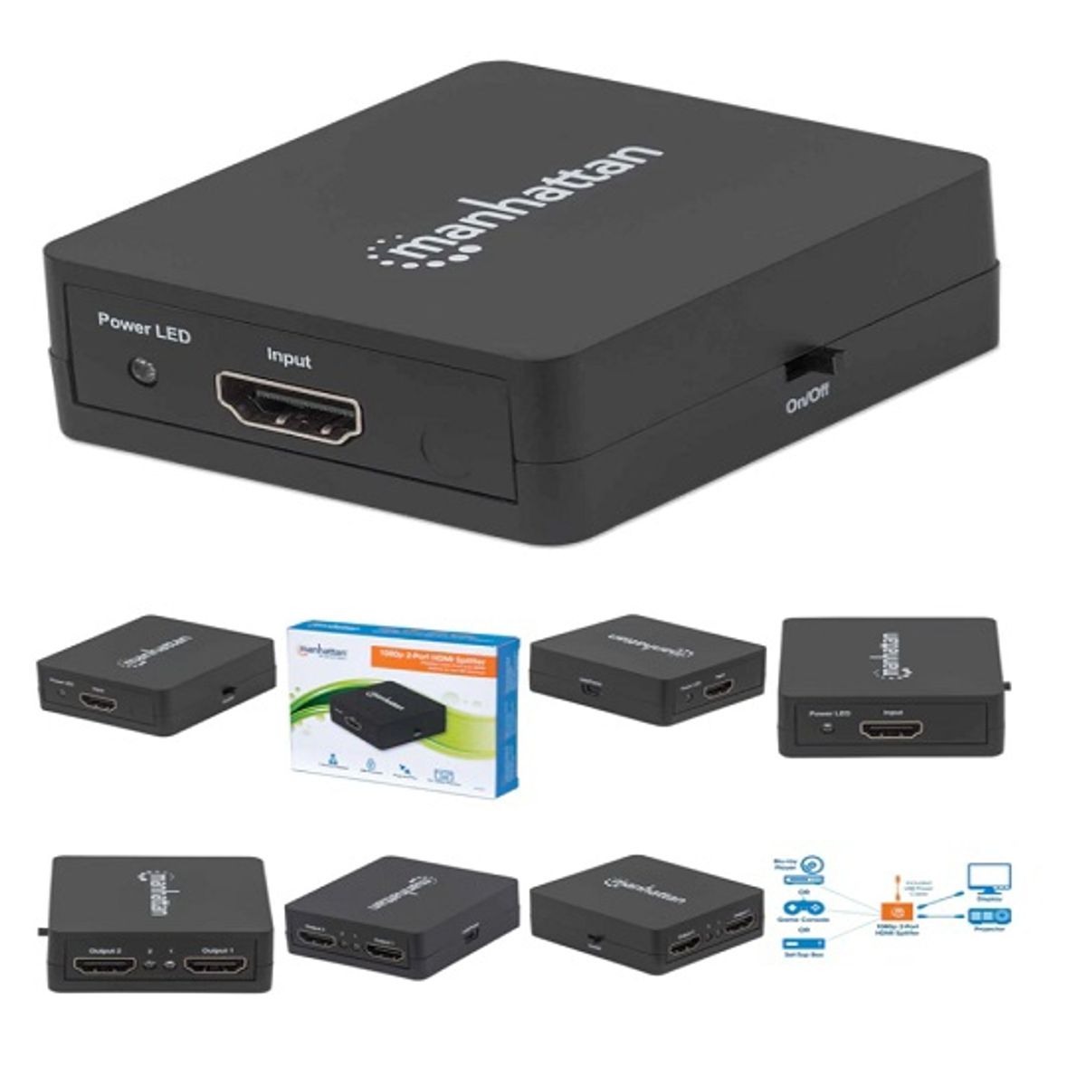 MANHATTAN - Video Splitter HDMI de 2 puertos, 1080p Manhattan 207652